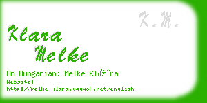 klara melke business card